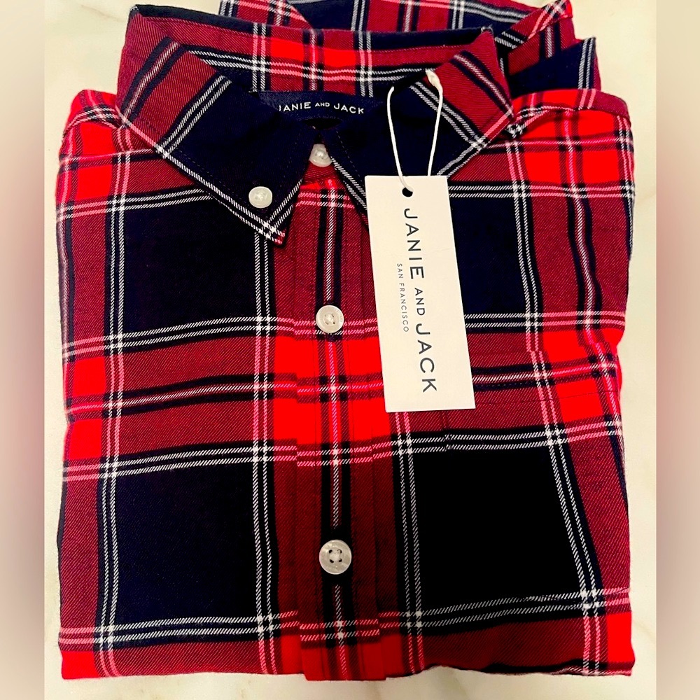 Janie & Jack size 6 button down. Perfect for the holiday season.
